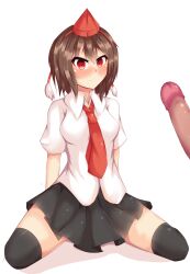 absurdres aya_shameimaru blush bottomless breasts brown_hair empty_eyes expressionless female_only femsub happy_trance large_breasts nude short_hair topless touhou yakai