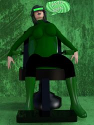 3d chair dialogue female_only femsub green_hair happy_trance kathy_(theheckle) original solo spiral sweater tech_control text theheckle