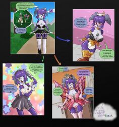  absurdres alternate_costume antenna ayuko_(jcroth) bappy_(hypnolandom) bare_legs barefoot blue_hair clothed comic dialogue double_v dress drool english_text eye_color_change fairy female_only femdom femsub food furry glasses gloves green_eyes green_hair heart indeedee large_breasts legs liling_(bluenayru) multiple_girls multiple_methods_of_hypnosis music mythkaz nintendo one_eye_open opera_gloves original outdoors pokemon possession purple_hair red_eyes sparkle speech_bubble tagme text thighs trees v wings wink yuri 