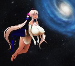  animated bangs barefoot breasts dark_skin erect_nipples_under_clothes female_only femsub floating hair_ornament happy_trance hololive hololive_english huge_breasts long_hair open_mouth opera_gloves sana_tsukumo shinzu solo sound spiral_eyes symbol_in_eyes twintails very_long_hair video virtual_youtuber 