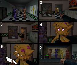  ass bear_girl bonnie_(fnaf) bottomless breast_grab breasts bunny_ears bunny_girl chica chicken_girl clothed femsub five_nights_at_freddy's fox_ears fox_girl foxy freddy_fazbear genderswap gmod hypnotic_screen justachair maledom multiple_girls multiple_subs nude pov_dom tech_control topless 