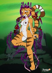  arashidrgn ass bimbofication bottomless breasts cat_ears dissolving_clothes exposed_chest female_only furry happy_trance heart_eyes kung_fu_panda nipples nude paws ping ring_eyes smile solo tail tiger_girl tigress 