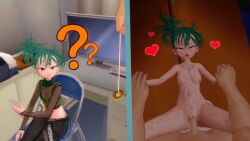  3d bouncing_breasts breasts clothed confused covered_with_cum cum femsub green_eyes green_hair heart holding_hands instant_loss maledom nipples nude one_punch_man open_mouth pendulum see-through sex small_breasts tatsumaki_(one_punch_man) vaginal video 