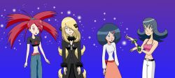  absurdres black_hair blonde_hair breasts brown_hair cynthia dazed empty_eyes expressionless female_only femdom femsub flannery grey_eyes hair_covering_one_eye johanna large_breasts long_hair magic megatronman multiple_girls multiple_subs nintendo open_mouth pokemon pokemon_(anime) pokemon_diamond_pearl_and_platinum pokemon_heartgold_and_soulsilver pokemon_ruby_sapphire_and_emerald red_eyes red_hair sabrina short_hair western 