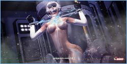  3d anal bodysuit bondage clothed dead_source drool electricity erect_nipples erect_nipples_under_clothes femsub gloves headphones honey_select_2 open_mouth opera_gloves original see-through short_hair tech_control tongue tongue_out visor watermark white_hair 