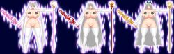 absurdres ass bluebullpen boots bottomless breasts choker cleavage empty_eyes female_only femsub gloves heart high_heels huge_breasts huge_hips naru_osaka nipples nude opera_gloves pussy sailor_mars sailor_moon sailor_moon_(series) thigh_boots topless twintails weapon