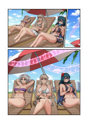 absurdres barefoot beach bikini breasts byleth_eisner cleavage comic corrin_(fire_emblem) dazed drinking elf_ears empty_eyes expressionless female_only femsub fire_emblem fire_emblem_awakening fire_emblem_fates fire_emblem_three_houses green_hair hypnotic_audio hypnotic_music large_breasts long_hair multiple_girls multiple_subs navel nintendo omi48 popsicle robin_(fire_emblem_awakening) sleeping twintails white_hair 