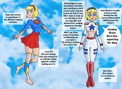  alternate_costume avabluecat blonde_hair dc_comics drone dronification expressionless femsub midriff super_hero supergirl tagme text 