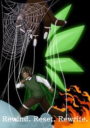 annabelle_cane clothed dark_skin femdom human_puppet ike9306 jonathan_sims malesub pants running the_magnus_archives vest wings