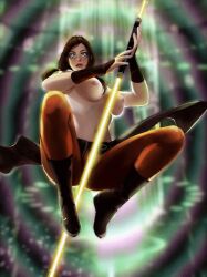  animated animated_gif bare_breasts bastila_shan breasts brown_hair danni68_(manipper) female_only femsub leggings legs manip nsfwhoney spiral_eyes star_wars star_wars:_knights_of_the_old_republic symbol_in_eyes tight_clothing topless western 