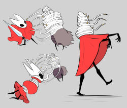 bug_girl cloak coils femsub glatu helmet hollow_knight_(series) hornet_(hollow_knight) mask possession zombie_walk