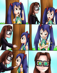 blue_hair brown_hair comic fairy_tail glasses jerrydestrtoyer naga_girl snake_girl tagme wendy_marvell