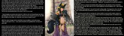  anubis_(monster_girl_encyclopedia) breast_expansion breasts butter caption dog_girl empty_eyes female_only ivoryscratch_(manipper) manip monster_girl monster_girl_encyclopedia text transformation unaware 