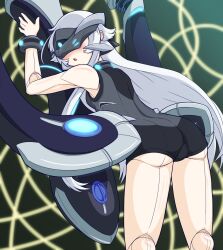  altina_orion clothed doll_joints femsub glowing hypnotic_accessory hypnovember long_hair open_mouth small_breasts tech_control the_legend_of_heroes the_legend_of_heroes_trails_of_cold_steel thekinkyfinn visor white_hair 