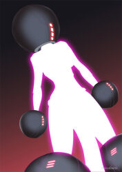 bondage corruption female_only femsub glowing gradient_background hadant mercy overwatch signature simple_background solo tech_control watermark