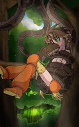  bestiality blush bondage brown_hair coils disney double_penis elf elf_ears femsub forest french_kiss kaa kaa_eyes kissing nowa_(queens_blade) nude queens_blade renaissanceofchaos sex small_breasts snake the_jungle_book twintails 