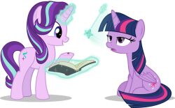  animals_only bottomless femdom femsub furry horns horse horse_girl long_hair multicolored_hair my_little_pony nude open_mouth pendulum purple_hair starlight_glimmer straight-cut_bangs topless twilight_sparkle western wings 