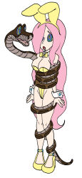  bow_tie breasts bunny_ears bunnysuit coils collar cuffs disney doctor-awkward drool fake_animal_ears femsub fluttershy hypnotic_eyes kaa kaa_eyes large_breasts long_hair my_little_pony open_mouth personification pink_hair snake the_jungle_book 