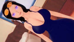  3d black_hair female_only femsub ivatent nico_robin one_piece spiral_eyes symbol_in_eyes 