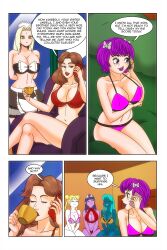  absurdres alien_girl alternate_costume anna_smith_(daveyboysmith9) bare_shoulders barefoot bed bedroom blonde_hair blue_eyes bow bra brown_eyes brown_hair chair cleavage clothed comic costume crossed_legs crossover crown dialogue empty_eyes english_text equestria_girls expressionless facial_markings female_only femdom femsub freckles green_skin hair_buns harem horns huge_breasts kimberly_smith_(daveyboysmith9) large_breasts lingerie lipstick long_hair lum maid makeup midriff milf mother_and_daughter multicolored_hair multiple_girls multiple_subs my_little_pony naruto_(series) navel oni_girl open_mouth original panties phone phone_call pillow plant purple_eyes purple_hair purple_lipstick purple_skin red_lipstick sailor_moon sailor_moon_(series) short_hair short_skirt sitting smile story text thong tray tsunade twilight_sparkle twintails urusei_yatsura wadevezecha 