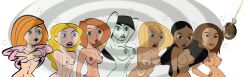 ann_possible bonnie_rockwaller breasts dazed disney doctor empty_eyes female_only femsub gagala kim_possible kim_possible_(series) large_breasts masturbation milf monique_(kim_possible) open_mouth pendulum red_hair shego spiral tara_(kim_possible) tongue tongue_out undressing vivian_frances_porter western