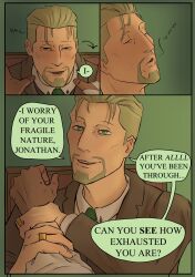 blush comic elias_bouchard jonathan_sims male_only maledom malesub resisting sweetmapple the_magnus_archives yaoi