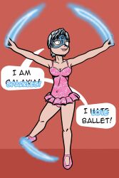 altered_common_sense altered_perception alternate_costume ballerina dancing femsub galaxia_(isankura) isankura leotard original super_hero text tutu