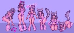  artist_request bimbofication cat_girl female_only femsub headphones pet_play sequence transformation 