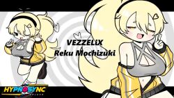 animated avella_(hypnosync) blonde_hair bouncing_breasts breasts cleavage cleavage_cutout femsub happy_trance headband hypnosync kaa_eyes large_breasts large_hips long_hair looking_at_viewer seiro sound tagme tied_hair v video