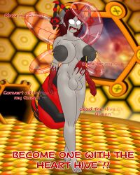 antenna bee_futa bee_girl drone erect_nipples erection exkaizuhan futa_only futanari futasub happy_trance honey horns lilith_gremory_(lillygremory) nude original parasite penis precum red_hair saluting standing standing_at_attention succubus tail whitewash_eyes wings
