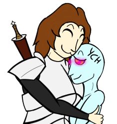 armor brown_hair closed_eyes femdom hug kaa_eyes knight original reilava_(weedwhackeraccident) risingphoenix0