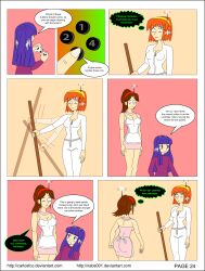 april_o&#039;neil ass brown_hair carlosfco comic dialogue fembot femdom femsub julia_(carlosfco) kigi_(carlosfco) large_breasts long_hair maid nabs001_(colorist) orange_hair original purple_hair short_hair tech_control teenage_mutant_ninja_turtles text