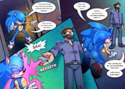  clothed comic dialogue furry genderswap glasses hedgehog_girl missphase sonic_the_hedgehog sonic_the_hedgehog_(series) text transformation 