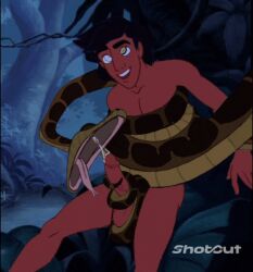  aladdin aladdin_(series) animated animated_eyes_only animated_gif bestiality bottomless coils cum disney erection eye_roll happy_trance kaa kaa_eyes male_only malesub manip nude orgasm penis prehensile_tail restrained snake sneakysnake_(manipper) tailjob the_jungle_book topless watermark 