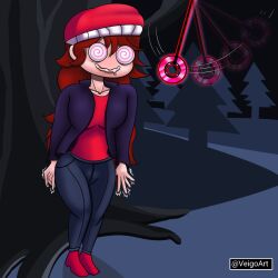 clothed confused friday_night_funkin&#039; girlfriend_(friday_night_funkin&#039;) pendulum spiral_eyes veigoarts