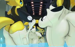 ass blue_eyes breasts digimon furry multiple_subs ozoneserpent renamon tagme tail