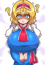 alice_margatroid blonde_hair blue_eyes blush breasts female_only femsub hairband huge_breasts nail_polish open_mouth pendulum pov pov_dom seireiart short_hair spiral_eyes symbol_in_eyes touhou