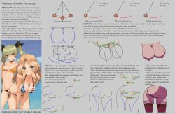  animated animated_gif bent_over bikini bikini_bottom bikini_top blonde_hair bouncing_breasts breasts coin dog_tags hanging_breasts how-to_guide hypnotic_breasts large_breasts long_hair muddle pendulum text thighhighs tony_taka 