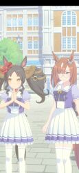 3d animated black_hair blush bow_tie eyebrows_visible_through_hair female_only femdom femsub glasses hair_ornament hand_on_hip happy_trance horse_girl humor ikuno_dictus marvelous_sunday multiple_girls multiple_subs official orange_hair parody pov pov_sub school_uniform skirt smile sound tagme teacher text thighhighs trainer_(uma_musume) twintails uma_musume very_long_hair video