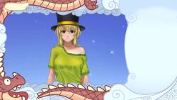  blonde_hair changer_(character) chien_vietnam female_only femsub green_eyes humor original sound spiral_eyes top_hat video virtual_youtuber voice_acted 