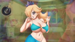 animated animated_gif bikini blonde_hair breasts cleavage crown curvy danni68_(manipper) earrings female_only femsub gummslime hypnotic_object large_breasts nintendo pendulum pocket_watch princess_rosalina spiral_background spiral_eyes super_mario_bros. symbol_in_eyes thick_thighs wide_hips 