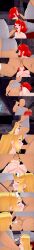  absurdres aware bald blonde_hair body_control censored closed_eyes cum cum_in_mouth dialogue english_text eye_roll fat fellatio femsub huge_cock large_penis long_hair maledom multiple_girls multiple_subs mythra_(xenoblade) nintendo no_eyes oral orgasm penis pyra_(xenoblade) red_eyes red_hair short_hair sisters sugus text ugly_bastard xenoblade_chronicles xenoblade_chronicles_2 yellow_eyes 