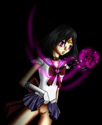  black_hair bottomless breasts butterfly dead_source empty_eyes expressionless femsub hypnogoat666 magic open_mouth sailor_moon_(series) sailor_saturn short_hair skirt skirt_lift small_breasts 