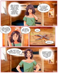 brown_hair caption comic feminization long_hair messy_hair nerd short_hair themightfenek transformation