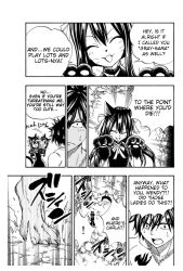 cat_girl comic corruption fairy_tail femsub gray_fullbuster greyscale monochrome monster_girl spoilers text transformation unaware wendy_marvell