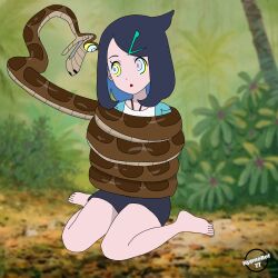 barefoot black_hair coils disney feet femsub hypnobot771 kaa kaa_eyes liko_(pokemon) maledom nintendo pokemon short_hair snake tagme the_jungle_book