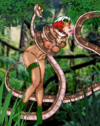 blush coils cum_in_mouth disney fellatio femsub kaa kaa_eyes marvel_comics mspainter multicolored_hair nude pussy_juice rogue snake_penis steam the_jungle_book