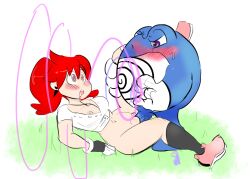  blush bottomless clothed_exposure dazed drool erect_nipples expressionless furry heart heart_eyes magic maledom nintendo open_mouth penis pokemon pokemon_(creature) pokephilia poliwrath psychic red_hair sex spiral spiral_eyes sweat symbol_in_eyes vaginal valentine_(vallycuts) vallycuts 