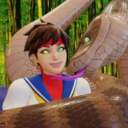  3d brown_hair coils femsub happy_trance hypno_ninja hypnotic_eyes kaa_eyes sakura_kasugano short_hair snake street_fighter 