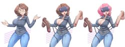  bimbofication brellom brells_(brellom) brown_hair femsub original pink_hair tech_control unaware virtual_reality 